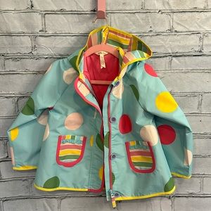 Matilda Jane Polka Dot Vinyl and Cotton Hooded Raincoat Size 6 (1of2)